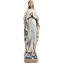 Figurka Matki Bożej z Lourds szata biała lakierowana 67 cm SIW